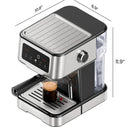 Espresso Machine with Steam Wand and Touch Controls - Stainless Steel