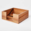 Wood Napkin Holder - Light Stained Wood