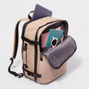 40L Travel Backpack With Expansion - Beige
