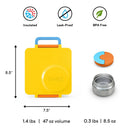 Insulated Bento Lunch Box with Thermos Food Jar - Sunshine