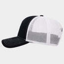 Overtime Adult Trucker 3D Embroidery Logo Baseball Hat - Black