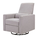 Piper Recliner - Gray with Cream Piping