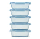 Ello 10-Pack Snap and Nest Meal Prep Food Storage Containers - Blue