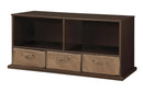 Shelf Storage Cubby with Three Baskets