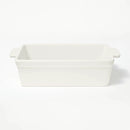 1.5qt Rectangle Stoneware Loaf Dish Cream