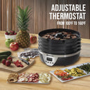 4 Tray Electric Food Dehydrator - Black