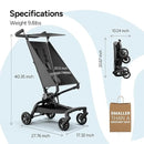 Jeto lightweight travel stroller - Grey
