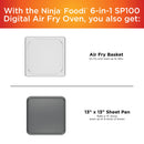 SP100 Foodi™ 6-in-1 Digital Air Fry Oven - Large Toaster Oven Flip-Away for Storage