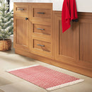 Rectangle Red Striped Rug - 2'10" x 1'8"