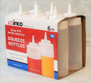 Easy Fill Wide Mouth Squeeze Bottles - 6 Pack