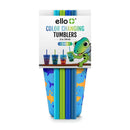 12oz 4pk Plastic Chameleon Color Changing Cups with Twist on Lids Blue