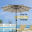 8-ribs Umbrella Canopy Replacement for Lyon 9FT