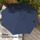 8-ribs Umbrella Canopy Replacement for Lyon 9FT