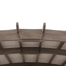 SummerCove 10 ft. x 14 ft. Light Gray Cedar Frame Arched Pergola with Shelves