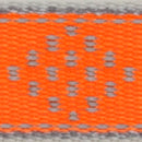 LupinePet Reflective Orange Diamond Nylon Dog Adjustable Collar