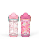 Fanciful Unicorn Flower Power Straw Bottle - 16oz