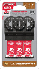 Diablo AMPED, Demo Demon DOS125CW3 Oscillating Blade, 1-3/4 in D Cutting, Carbide