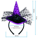 Magic Seasons Multicoloured 5 in. Prelit Witch Hat Headbands Halloween Decor, Pack of 6