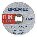 Dremel EZ Lock Series EZ456 Cut-Off Wheel, 1-1/2 in Dia, 0.045 in Thick, 1/8 in Arbor