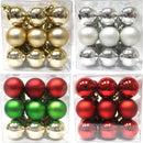 Celebrations Assorted Shiny and Matte Ornaments 6.35 in., Pack of 24