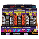 Magic Seasons Assorted 0 in. LED Spooky Light String Halloween Decor, Pack of 12