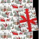 Paper Images Assorted Santas and Snowman Gift Wrap, Pack of 48