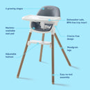 Ready2Dine DLX 4-in-1 High Chair for Baby and Toddler - Pristine, Blue