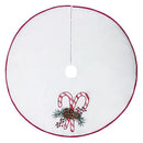 Celebrations Home White Candy Cane Tree Skirt, Pack of 4