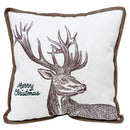 Celebrations Home Merry Christmas Deer Pillow 16 in., Pack of 4