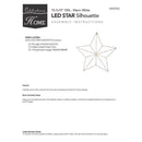 Celebrations LED Warm White Star Silhouette 15 in. Hanging Decor