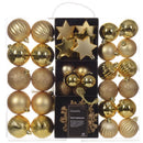 Decoris Gold Assorted Ornaments, Pack of 12