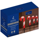 Celebrations Blue LED Red/White Cane Candy 12 in. Pathway Decor, Pack of 4