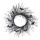 Celebrations Purple 35 ct 20 in. LED Prelit Black Twig Wreath, Pack of 6