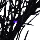 Celebrations Purple 50 ct 9 ft. LED Prelit Black Twig Garland, Pack of 6