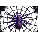 Celebrations Orange/Purple 65 ct 24 in. LED Prelit Black Spider Wreath, Pack of 4