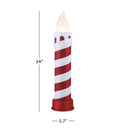 Mr. Christmas LED Warm White Blow Mold Candle 24 in. Yard Decor