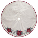 Dyno Ivory Poinsettia Tree Skirt 48 in., Pack of 4