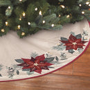 Dyno Ivory Poinsettia Tree Skirt 48 in., Pack of 4