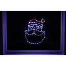 Celebrations LED Red/White Santa Head Silhouette 15 in. Hanging Decor