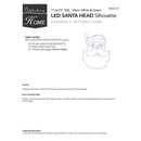 Celebrations LED Red/White Santa Head Silhouette 15 in. Hanging Decor