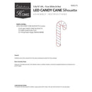 Celebrations LED Red/White Candy Cane Silhouette 15 in. Hanging Decor