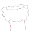 Celebrations LED Red/White Stocking Silhouette 15 in. Hanging Decor