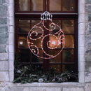 Celebrations LED Red/White Ornament Silhouette 15 in. Hanging Decor