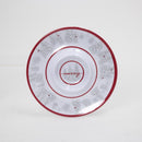 Gerson Red/White Holiday Cardinal Chip and Dip Plate, Pack of 12
