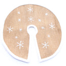 Celebrations Tan/White Snowflake Tree Skirt 12 in., Pack of 12