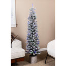 Celebrations 5 ft. Slim LED 100 ct Flocked Diamond Potted Color Changing Entrance Tree