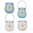 Gerson Assorted Snowflake with Tea Light Luminary 4.3 in., Pack of 6