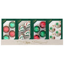 Christmas by Krebs Green/Red/White Ball Ornaments, Pack of 12