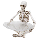 Gerson 11 in. Halloween Skeleton with Glass Plate Halloween Decor, Pack of 4