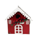 Alpine Hanging Red Barn Birdhouse 22in in. Hanging Decor, Pack of 4
